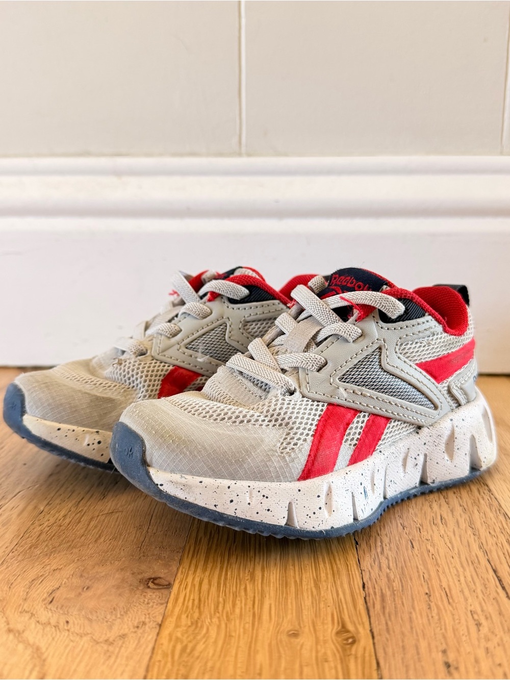 Reebok Kids' Gray & Red Athletic Sneakers